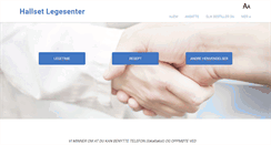 Desktop Screenshot of hallsetlegesenter.no