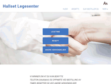 Tablet Screenshot of hallsetlegesenter.no